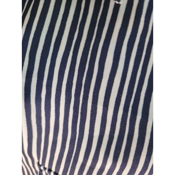 Jones New York Navy/Silver Stripe Sleeveless Blouse Button Up Sz M - Picture 4 of 6